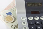 Euro, Geldschein, Taschenrechner, Steuerschuld